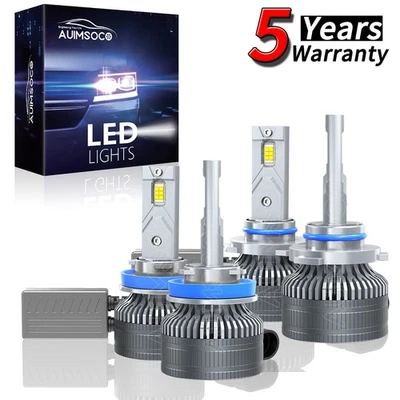 Para Ram 4500 2011-2018 4x faros LED bombillas blancas haz alto bajo 120000LM 240W Foto 1 de 4