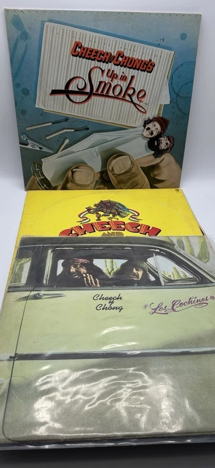 Lot 3 CHEECH & CHONG Vinyl Record Album Up In Smoke Los Cochinos Alcoy Car - Image 1 of 4