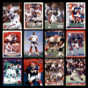 Lote de 12 tarjetas de fútbol americano Cornelius Bennett 1992 llenas de acción Buffalo Bills conjunto NFL - Imagen 1 de 15