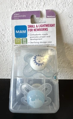 New MAM Start Collection Pacifier 2 Pack- Small & Lightweight for Newborns - Image 1 of 2