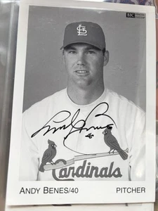 Andy Benes Signed 3x5” Postcard Team Issued St. Louis Cardinals - Picture 1 of 1