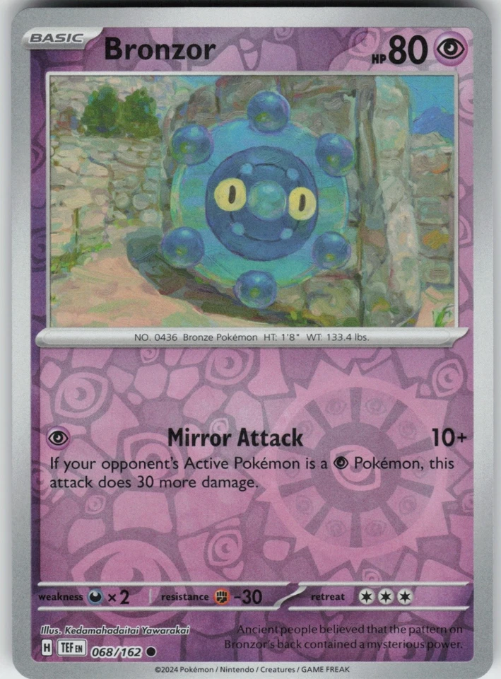 Reverse Holo Bronzor 068/162 Common SV05: Temporal Forces NM - Image 1 of 1