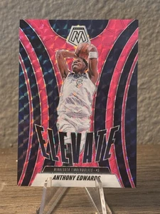 2024-2025 Mosaic - Anthony Edwards Elevate Pink 5/10 - Jersey Match! #3 - Picture 1 of 2
