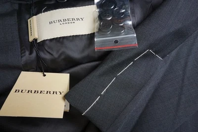 Burberry London Gray S110s Wool 2 Pc Suit Jacket Pants Sz 40S BRAND NEW - Image 1 of 4