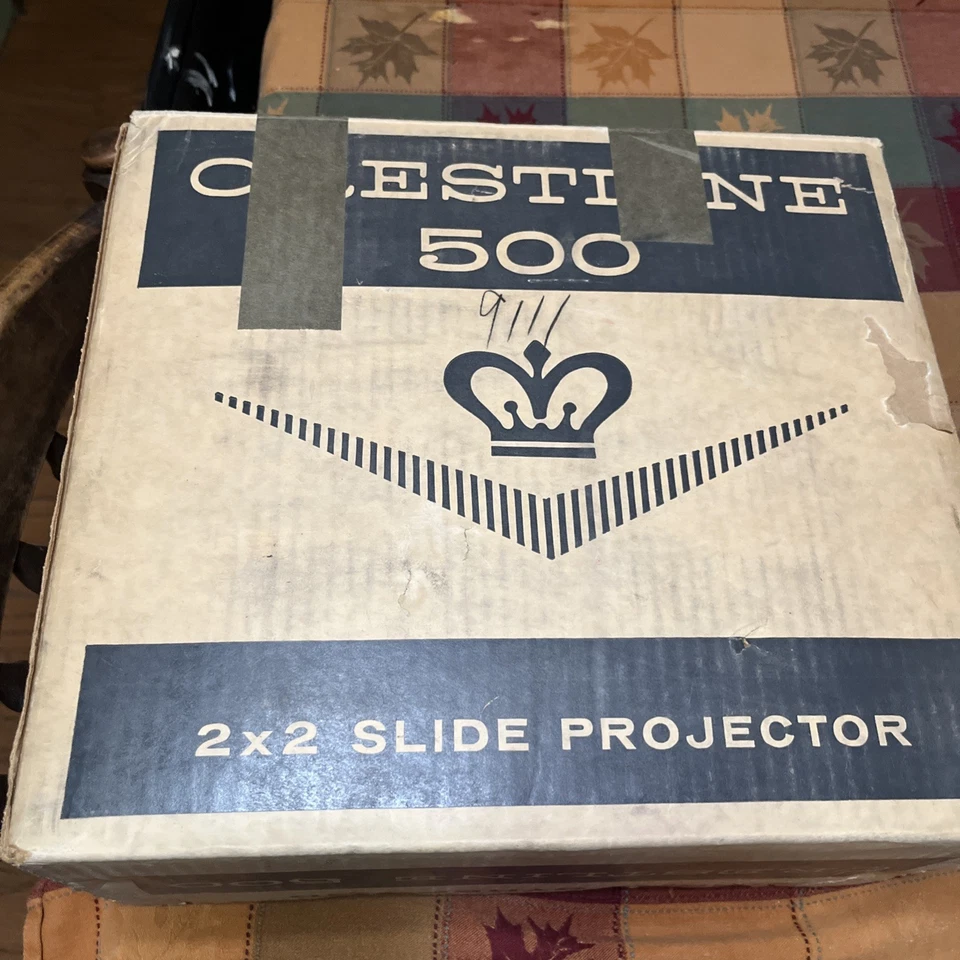 Vintage Crestline 500 2 X 2 Slide Projector In Original Box Adjustable Height - Image 1 of 4