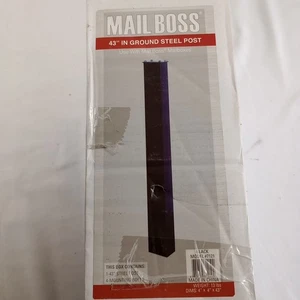 Mail Boss Galvanized Steel In-Ground Mailbox Post in Black - Picture 1 of 5