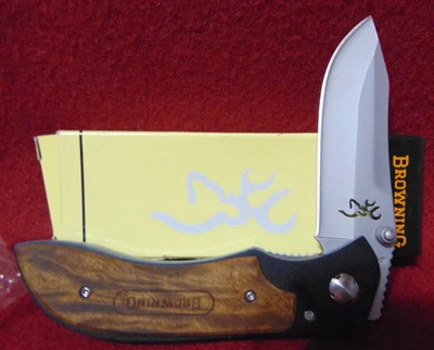 Navaja de bolsillo con logotipo Browning #82094 navaja de bolsillo de una sola hoja ¡MUY bonita! Foto 1 de 4