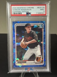 2020 Bowman Chrome Gunnar Henderson Sapphire PSA 9 - Picture 1 of 2