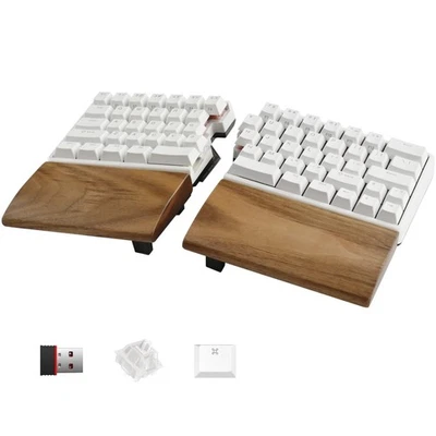 Lite: Wireless Ergonomic Split Mechanical Keyboard with Poron Foam RGB Palm R... - Image 1 of 4