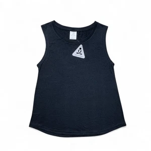 Phat Buddha Yoga Tank Top Women's Large Black Crew Neck Sleeveless Shirt NWT - Picture 1 of 4