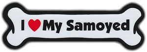 Dog Bone Magnet: I Love My Samoyed | For Cars, Refrigerators, More - Picture 1 of 1