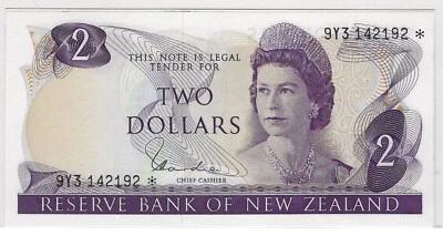 新西兰,2 美元,1977 - 1981 年,替换明星钞票。Mehilba RB9 + 礼物! RN2 保修 & 延长技术支持 — 第 1/3 张图片