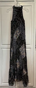 Maeve Anthropologie Katrina Maxi Dress Size Medium High Neck Paisley Patchwork - Picture 1 of 9