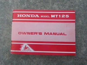NOS Genuine Honda Dealer Factory Owner's Manual '75 MT125K1 Elsinore 3136103 - Picture 1 of 3