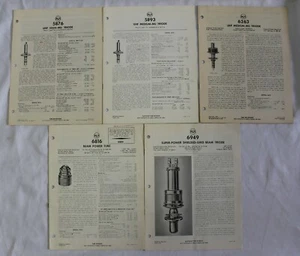 RCA 1950's Tube Division 5876 UHF High-Mu Triode, 5893 UHF Medium-Mu Triode + - Imagen 1 de 4