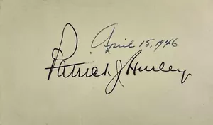 PATRICK J. HURLEY Signed Autographed 3" x 5" INDEX CARD U.S. Ambassador to China - Picture 1 of 4