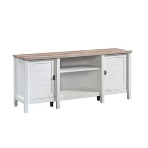 SAUDER TV Stands 24.64" x 59.13" Engineered Wood Fits TV's up to 65" Soft White - Picture 1 of 11