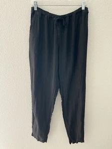 CP Shades Linen Hampton Pants XL (Measures Medium) Black Tapered Drawstring - Picture 1 of 7