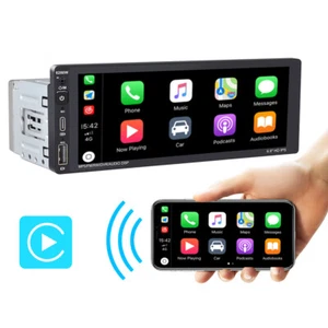 6.9" 1 Din Car Radio Carplay Android Auto Mirror Link USB/RDS/AUX Type-C Charge - Picture 1 of 9