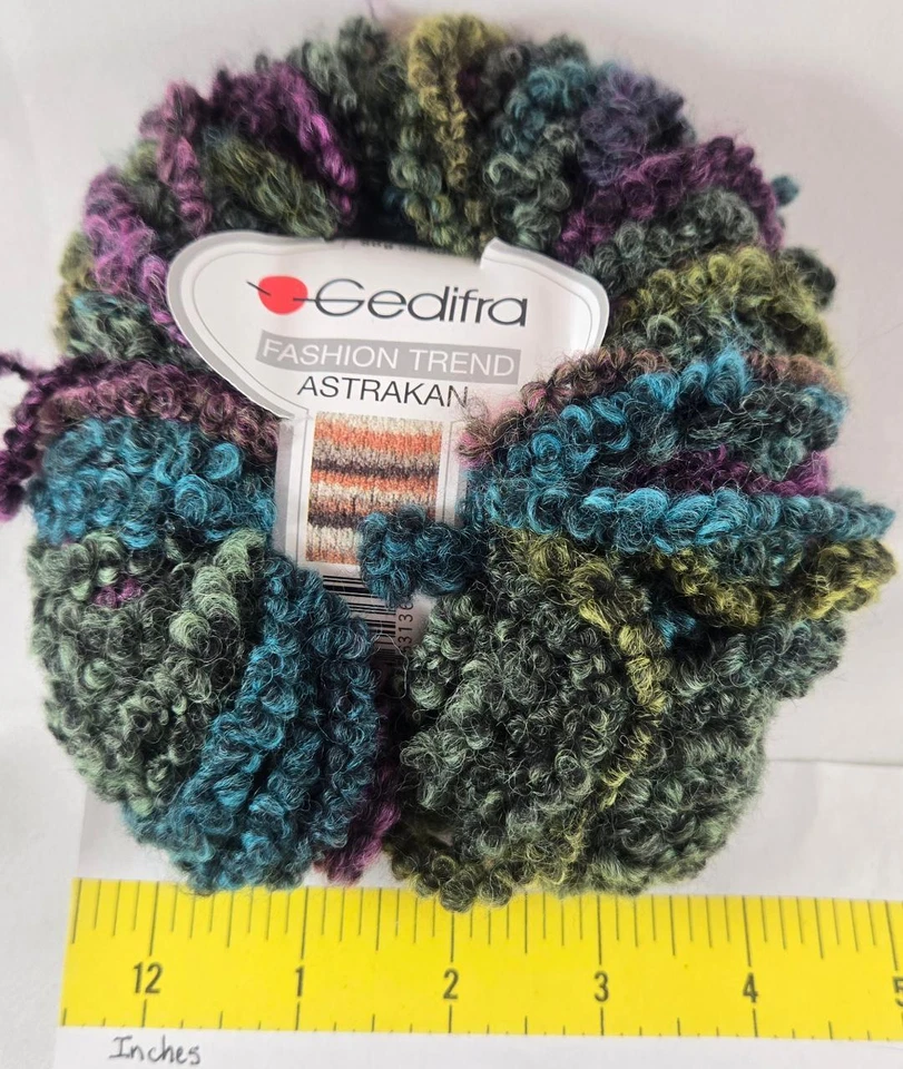 Gedifra Yarn Fashion Trend Astrakan 57% Acrylic 43% New Wool 98y 50g 1.75oz - Image 1 of 1