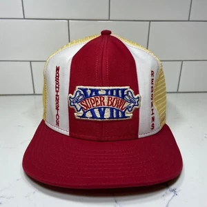 Vintage Washington Redskins Super Bowl XVIII Trucker Hat AJD Lucky Stripes Cap - Picture 1 of 10