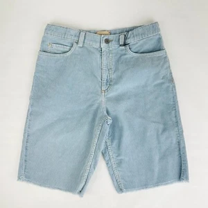 Gucci Kids Bermuda Light Blue Cotton Corduroy Shorts with Logo 12 644696 4009 - Picture 1 of 6