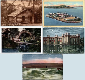 1915-43 San Francisco California Postcard LOT Alcatraz Prison Japanese Garden - Picture 1 of 11