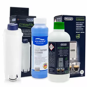 Delonghi DLSC002 Filter, Descaler DLSC500, MultiClean Milk Cleaner, - Picture 1 of 27