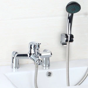 Grifo de ducha cromado para baño bañera lavabo lavabo con spray manual - Imagen 1 de 12