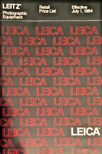 Leica Camera & Lens 1984 Photographic Equipment Retail Price List by E Leitz Inc