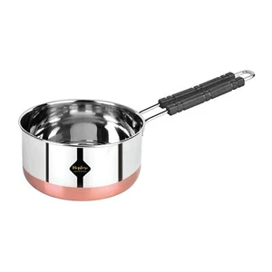 Acero Inoxidable Cobre Inferior Base de Inducción Cazo Utensilios con Mango 1L - Imagen 1 de 5