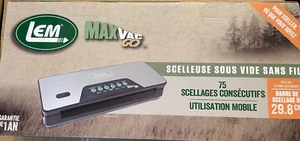 LEM Products MaxVacGo Black/Silver Food Vacuum Sealer - Picture 1 of 5