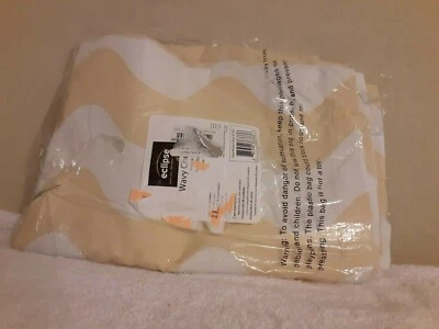 Eclipse Rod Pocket Panel Yellow White Chevron 42"x63" - Image 1 of 2