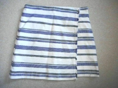 Falda Mujer-ANN TAYLOR LOFT-blanco/azul/negro algodón a rayas Playa abrigo sintético-16 Foto 1 de 3