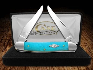 Case xx Knives Muskrat Caribbean Blue Bone 12519 1/500 Stainless Pocket Knife - Imagen 1 de 4