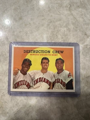 1959 Topps Destruction Crew #166 Rocky Colavito Minnie Minoso Larry Doby Card - Image 1 of 4