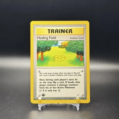 POKEMON WOTC NEO REVELATION 1ST ED. #61 HEALING FIELD UNCOMMON - NM - Image 1 of 2