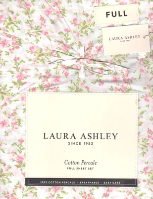 Laura Ashley Full Sheet Set Dianes Ditsy Pink Floral 4pc Cottage Farmhouse Chic - Image 1 of 4