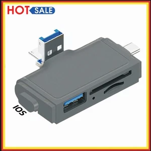 7-in-1 Multifunctional Hard Camera Storage Card Reader Memory Card Reader (Grey) - Afbeelding 1 van 10