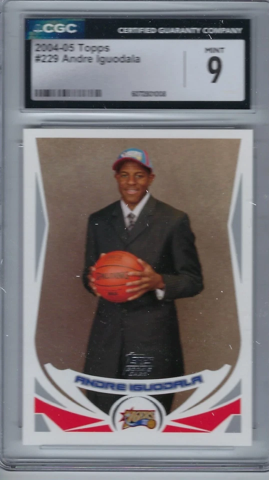 ANDRE IGUODALA ROOKIE 2004-05 TOPPS # 229 WARRIORS 76ERS CGC GRADED 9 MINT - Image 1 of 1