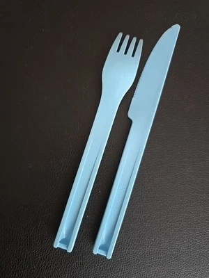 Tupperware Mediterano Picknick Besteck,  Gabel+ Messer - Bild 1 von 2