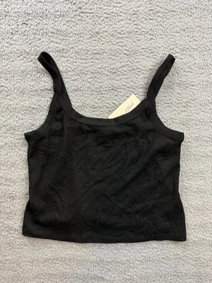 Camiseta sin mangas Universal Thread Crop para mujer XL acanalada elástica sin mangas Foto 1 de 4