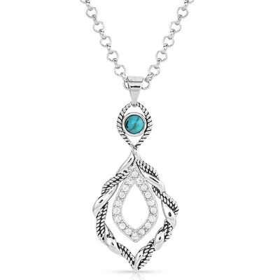 Montana Silversmiths Twisted in Time Crystal Turquoise Necklace - Изображение 1 из 2