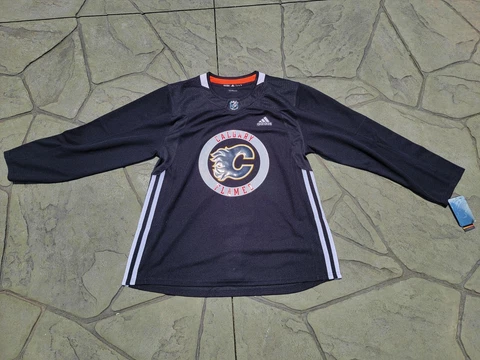 Adidas Calgary Flames Practice Jersey Size 54 - NHL Hockey Climalite Black Cover