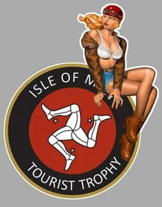 TT Tourist Trophy right pin up droite sticker vinyle laminé - Imagen 1 de 1