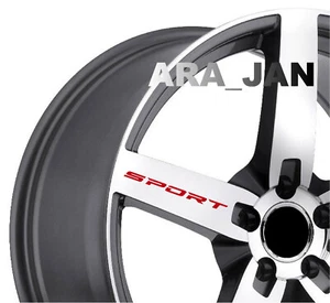 4 - SPORT Wheels Vinyl Decal Sticker racing car rims emblem motorsport logo - Picture 1 of 5