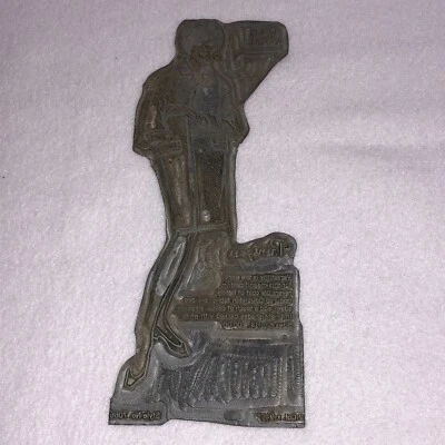 Placa de Fotograbador MICRO METAL PERIÓDICO PUBLICIDAD MUJER ABRIGO REVERSIBLE Foto 1 de 4