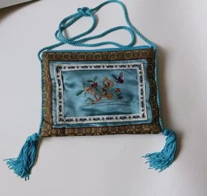 Borsa a mano donna giapponese blu leggera 8x6 pollici - Foto 1 di 5