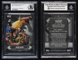 2014 Topps UFC Knockout Julianna Pena #67 BAS Certified BGS Encased Rookie RC
