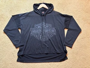 Harley-Davidson Hooded Logo Cool Air Breathable Mesh Hoodie Sweatshirt Relaxed S - Picture 1 of 7